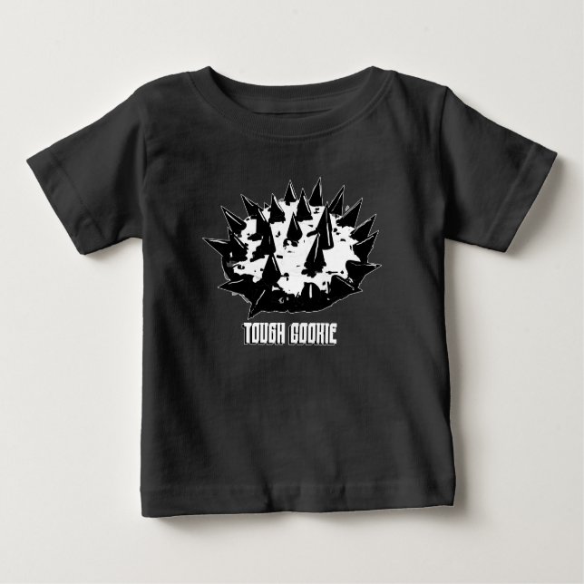 T-shirt Pour Bébé Cookie dur noir et blanc (Devant)