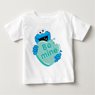 T-shirt Pour Bébé Cookie Monster "Be Mine" Candy Saint-Valentin