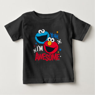 T-shirt Pour Bébé Cookie Monster & Elmo   Ouais, je suis génial