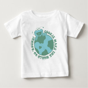 T-shirt Pour Bébé Cookie Monster   Les cookies font tourner le monde