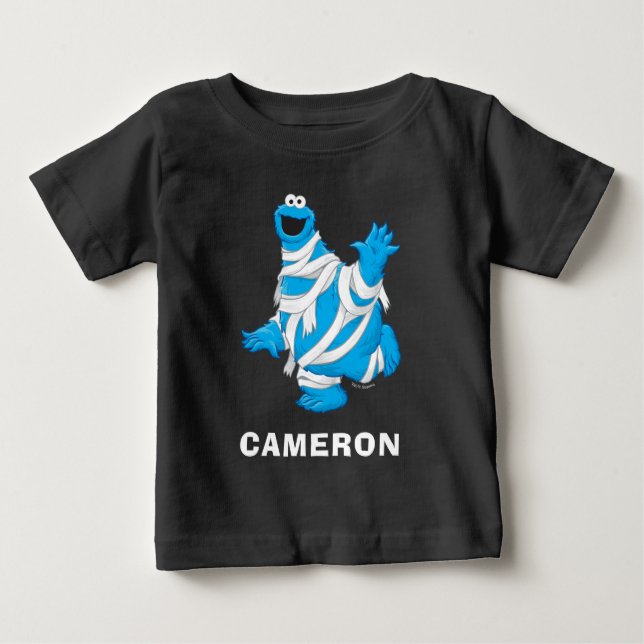 T-shirt Pour Bébé Cookie Monster | Maman d'Halloween (Devant)