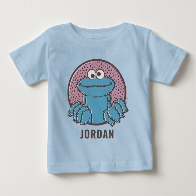 T-shirt Pour Bébé Cookie Monster | Om Nom Nom (Devant)