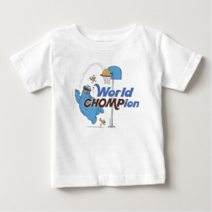 T-shirt Pour Bébé Cookie Monster   Tirer sur des cerceaux de basket-