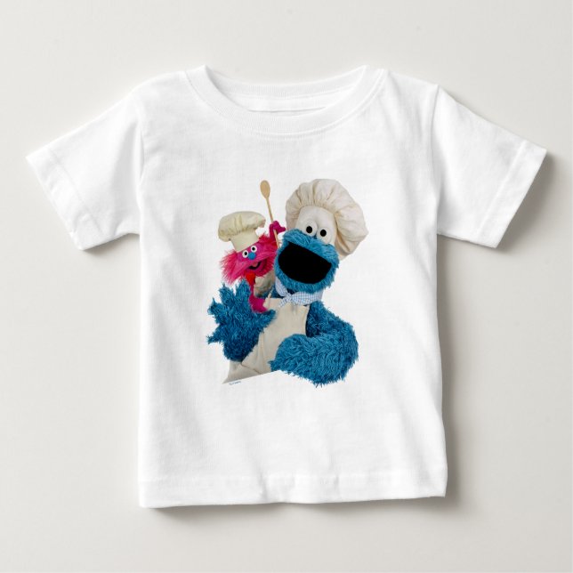 T-shirt Pour Bébé Cookie Monster's Foodie Truck Friends (Devant)