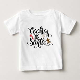 T-shirt Pour Bébé Cookies pour le Père Noël Noël Amusant