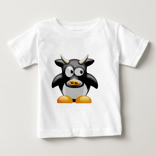 T-shirt Pour Bébé Cool vache (Devant)