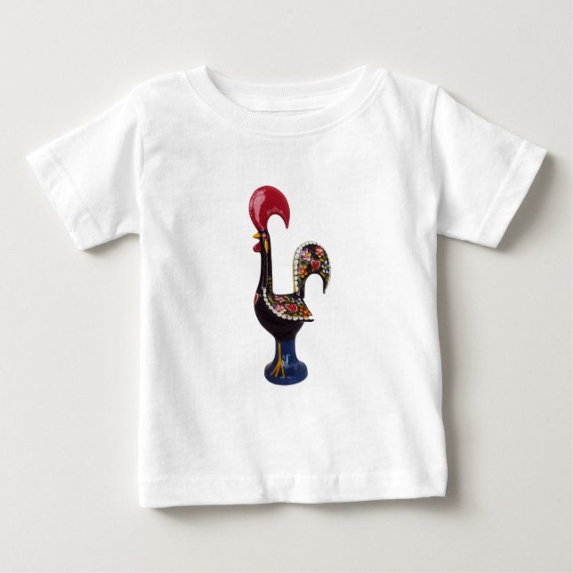 T-shirt Pour Bébé Coq chanceux portugais (Devant)