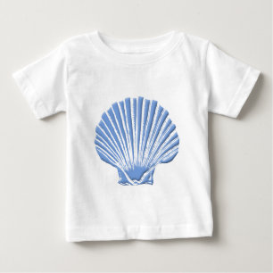 T-shirt Pour Bébé Coquillage bleu