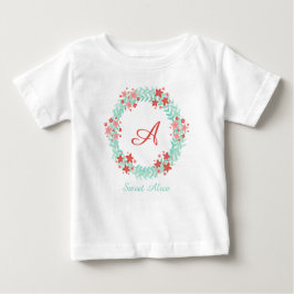 T-shirt Pour Bébé Corail floral wreath design