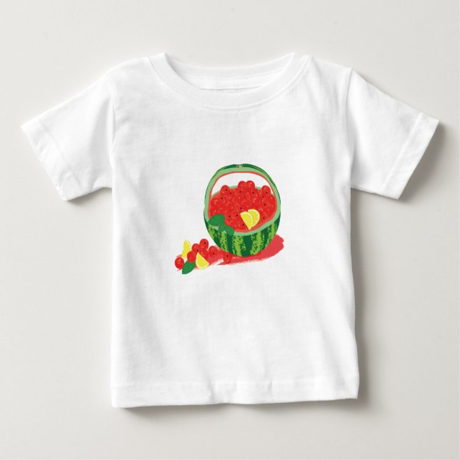T-shirt Pour Bébé corbeille de pastèque (Devant)