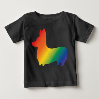 T-shirt Pour Bébé Corgi d'arc-en-ciel