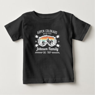 T-shirt Pour Bébé Correspondance de groupe de voyage de ski personna