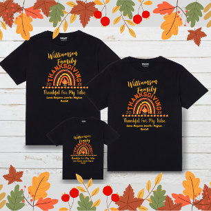 T-shirt Pour Bébé Correspondance famille Thanksgiving Rainbow Names 