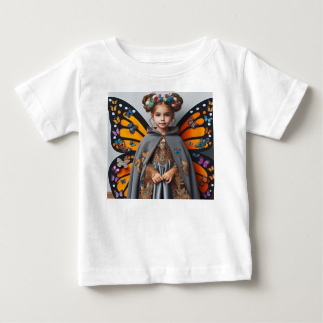 T-shirt Pour Bébé Costume de bébé papillon d'Halloween en jersey fin (Devant)