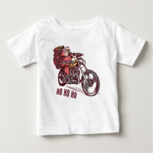 T-shirt Pour Bébé Costume de Noël père Noël Biker pour Invitatiatiat