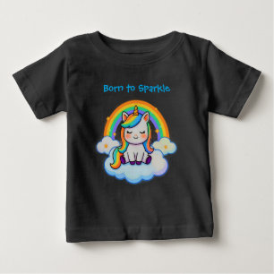 T-shirt Pour Bébé Coton Tee - Licorne Branchée