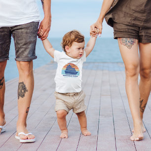 T-shirt Pour Bébé Coucher de soleil de voyage de croisière