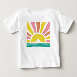 T-shirt Pour Bébé Coucher de soleil Pastel T-38