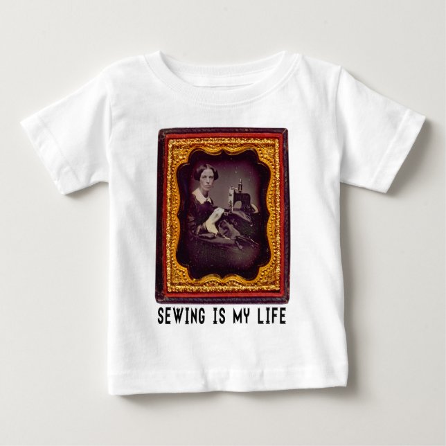 T-shirt Pour Bébé Coudre Est Ma Vie (Devant)