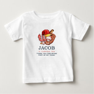 T-shirt Pour Bébé Couleur d'eau du Anniversaire de enfant de base-ba