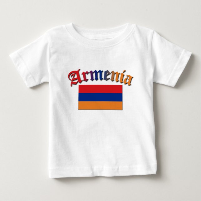 T-shirt Pour Bébé Couleur du drapeau 3 de l'Arménie (Devant)