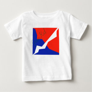 T-shirt Pour Bébé Couleurs du drapeau bleu rouge blanc