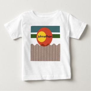T-shirt Pour Bébé Coup de soleil Abstrait