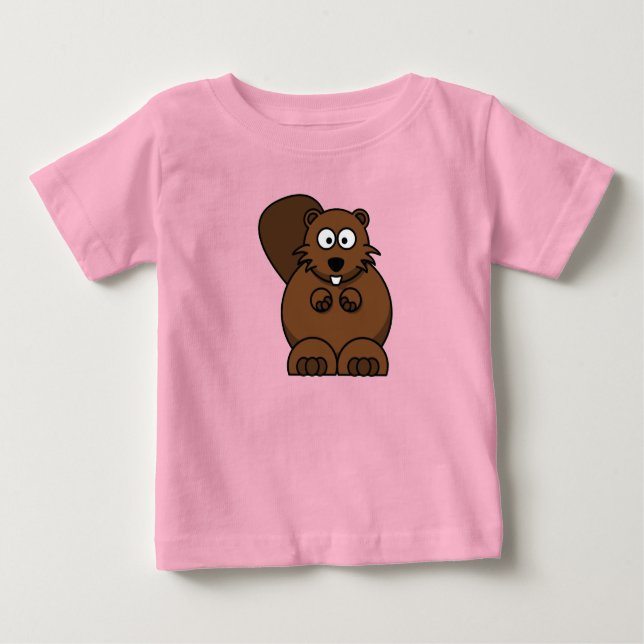 T-shirt Pour Bébé Couper Petit Beaver Baby Tee (Devant)