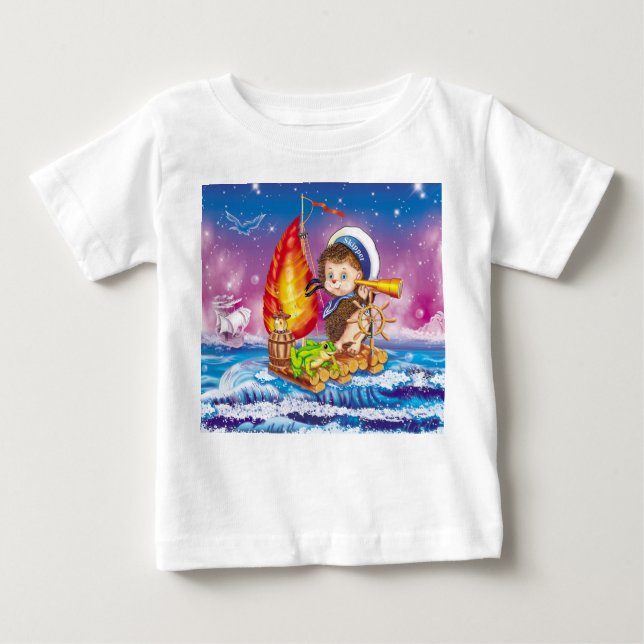 T-shirt Pour Bébé Courageux marin (Devant)