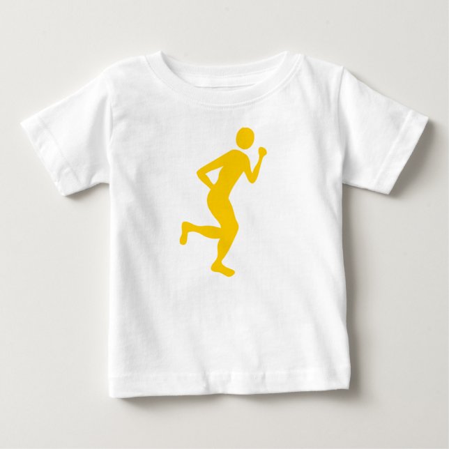 T-shirt Pour Bébé Coureur (Homme) - Ambre (Devant)
