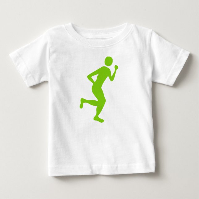 T-shirt Pour Bébé Coureur (Homme) - Martian Green (Devant)