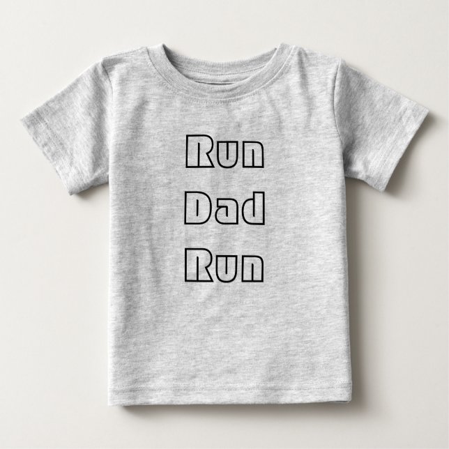 T-shirt Pour Bébé Courez la course de papa (Devant)