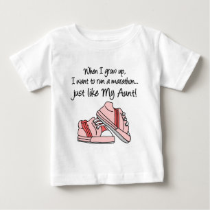 T-shirt Pour Bébé Courez le marathon juste comme ma tante