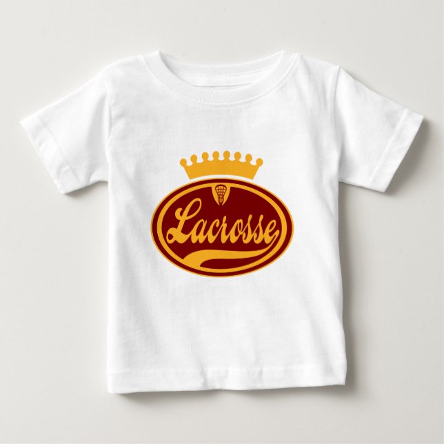 T-shirt Pour Bébé Couronne de lacrosse (Devant)