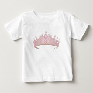 T-shirt Pour Bébé Couronne en joyaux rose élégante Art