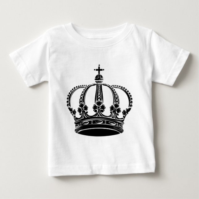 T-shirt Pour Bébé Couronne royale 02 - Noir (Devant)