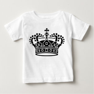 T-shirt Pour Bébé Couronne royale - Noir