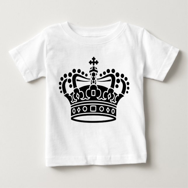T-shirt Pour Bébé Couronne royale - Noir (Devant)