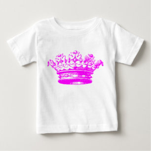 T-shirt Pour Bébé Couronne vintage - Magenta
