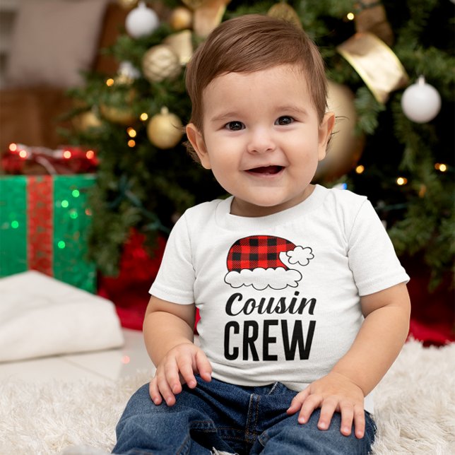 T-shirt Pour Bébé Cousin Crew Christmas Holiday Buffalo Plaid (Cousin Crew Christmas Holiday Buffalo Plaid Baby T-Shirt)