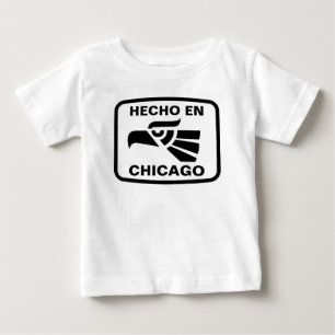 T-shirt Pour Bébé Coutume de personalizado d'en Chicago de Hecho