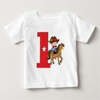T-shirt Pour Bébé Cowboy 1er anniversaire
