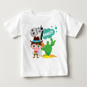 T-shirt Pour Bébé Cowboy et cheval