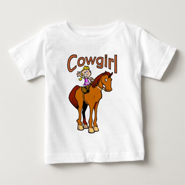 T-shirt Pour Bébé Cowgirl (Devant)