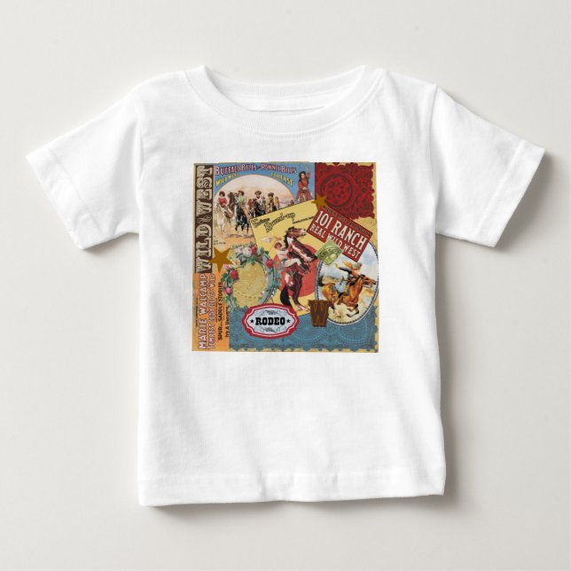 T-shirt Pour Bébé cowgirl vintage (Devant)