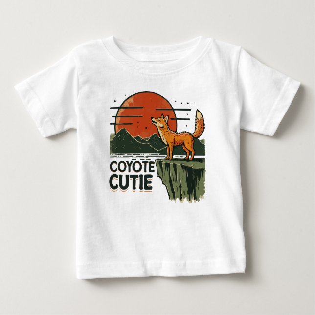T-shirt Pour Bébé Coyote (Devant)