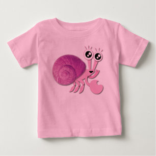 T-shirt Pour Bébé Crabe à hermite rose