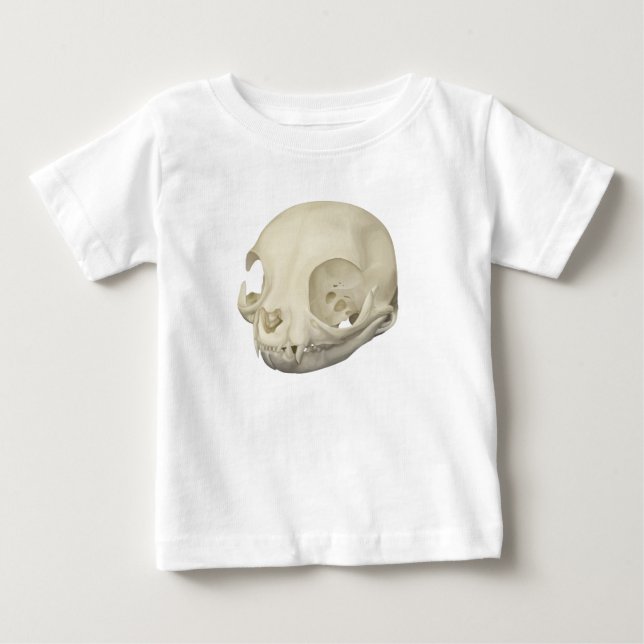 T-shirt Pour Bébé Crâne de chat (Devant)