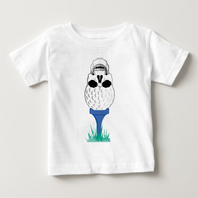 T-shirt Pour Bébé Crâne de golf (Devant)