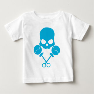 T-shirt Pour Bébé Crâne de Rattler - dans le bleu défiant de la mort